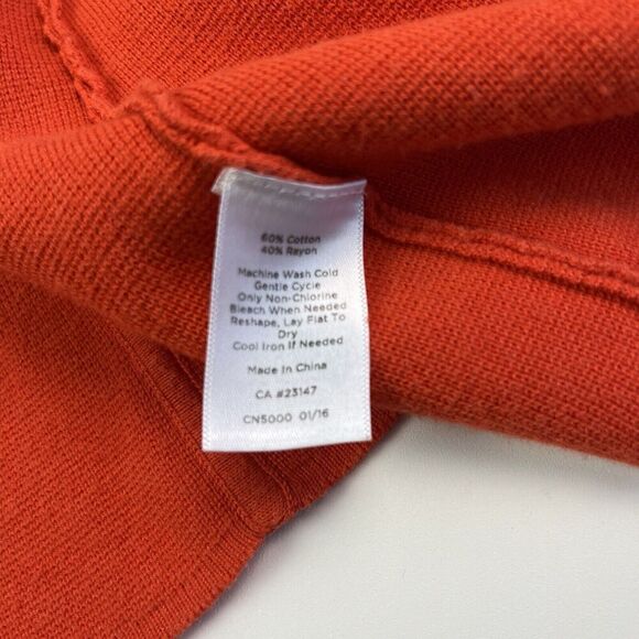 Talbots Ponte Knit Blazer Jacket 1XP Orange Open Front Preppy Academia Casual - Picture 9 of 9